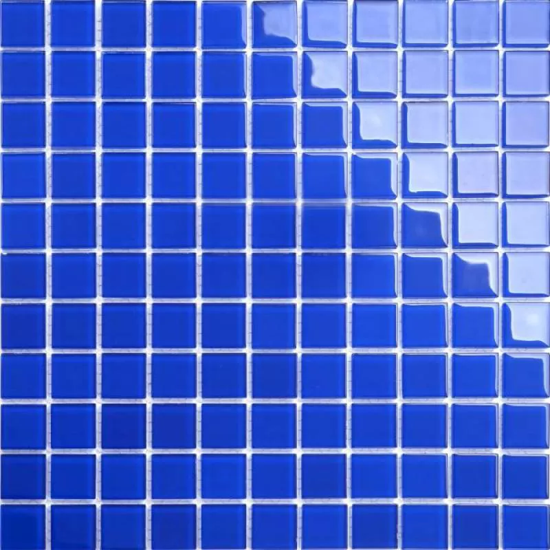 Gạch mosaic thủy tinh xanh đậm chíp 25*25 mã DH26