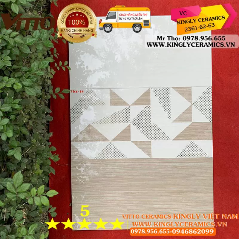 Bộ gạch ốp nhà vệ sinh VITTO 300X600 2361- 2362- 2363