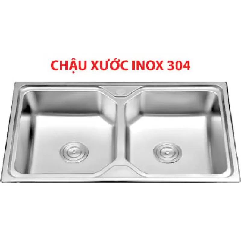 Chậu rửa Chén 2 Hộc inox KT 90*50 BRODA