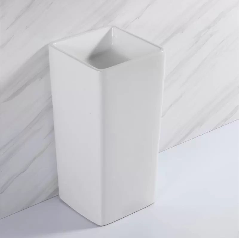 Lavabo trụ liền khối vuông BRODA 1107