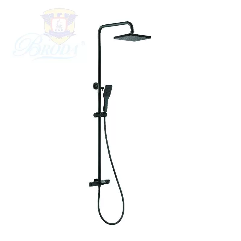 Bộ Sen CÂy Tắm Đứng Một Đường Nước Mầu Đen BRODA A55