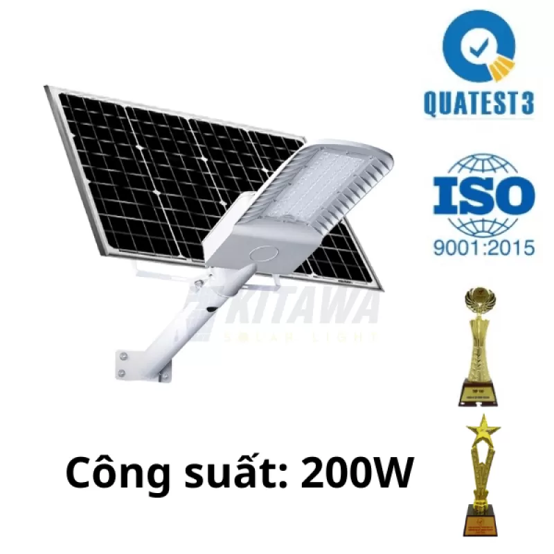 [200W] Đèn Đường Năng Lượng Mặt Trời Hình Bàn Chải BC4200