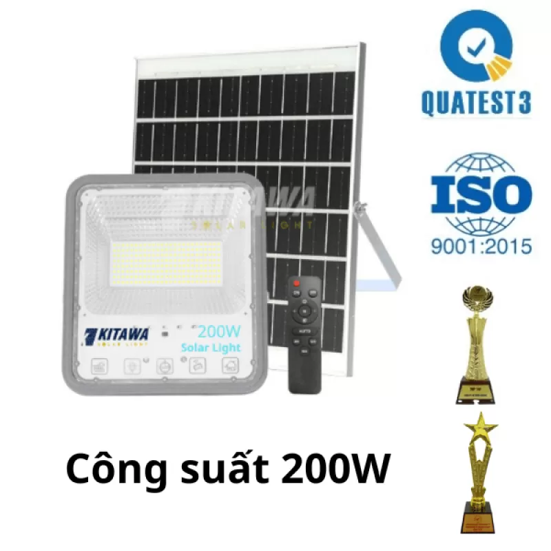 [200W] Đèn Pha Năng Lượng Mặt Trời 200W Bọc Cầu KITAWA - DP11200