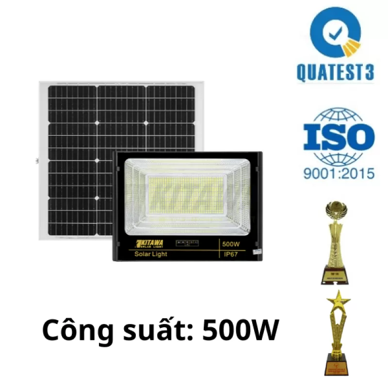 [500W] Đèn Pha Năng Lượng Mặt Trời Kitawa 500W siêu bền - DP1500 