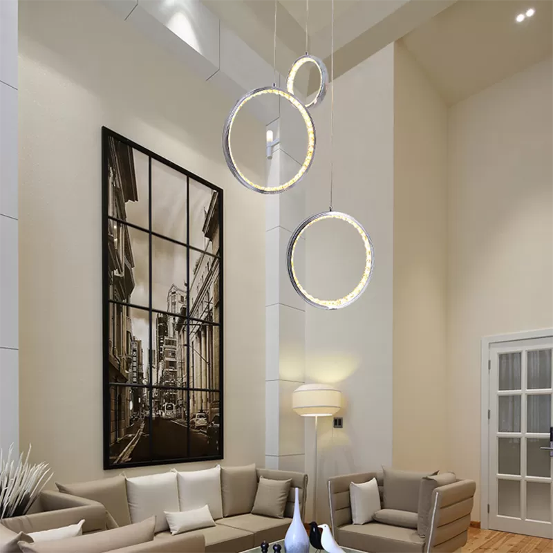 Đèn thả trần khuyên tròn pha lê đơn giản ZY5491