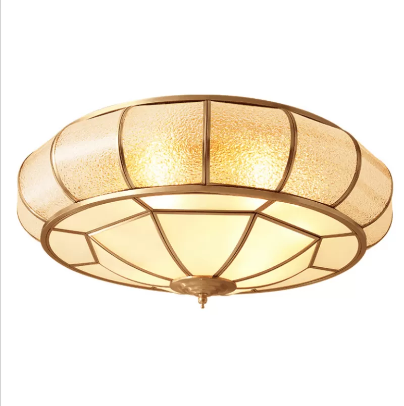 Đèn ốp trần phòng khách bằng đồng pha lê MC271