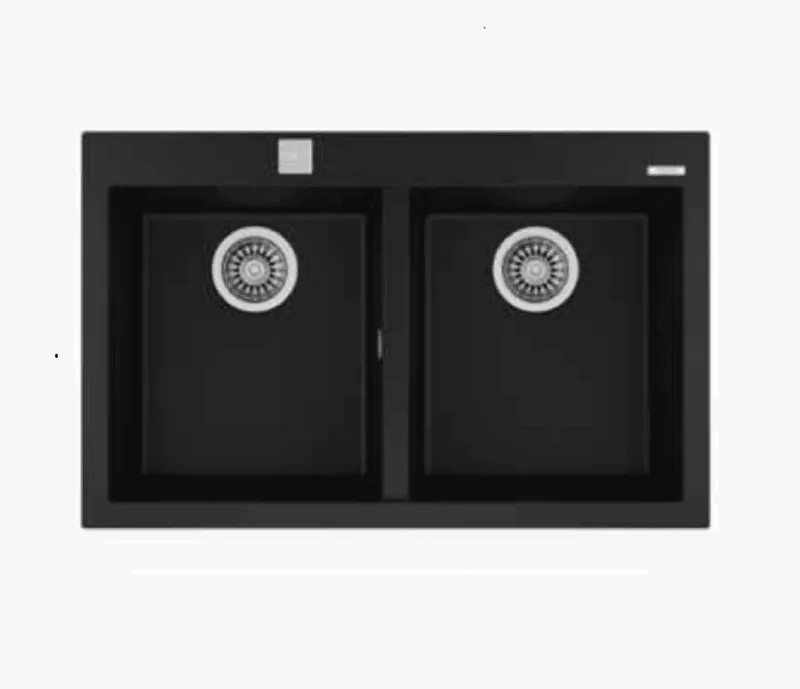 Chậu rửa bát đá FORSQUARE 2B 790 BLACK 