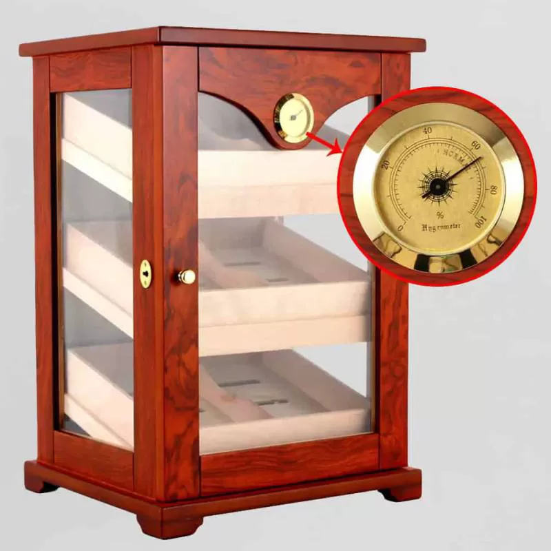Tủ giữ ẩm cigar 100 điếu bằng gỗ tuyết tùng HC10 