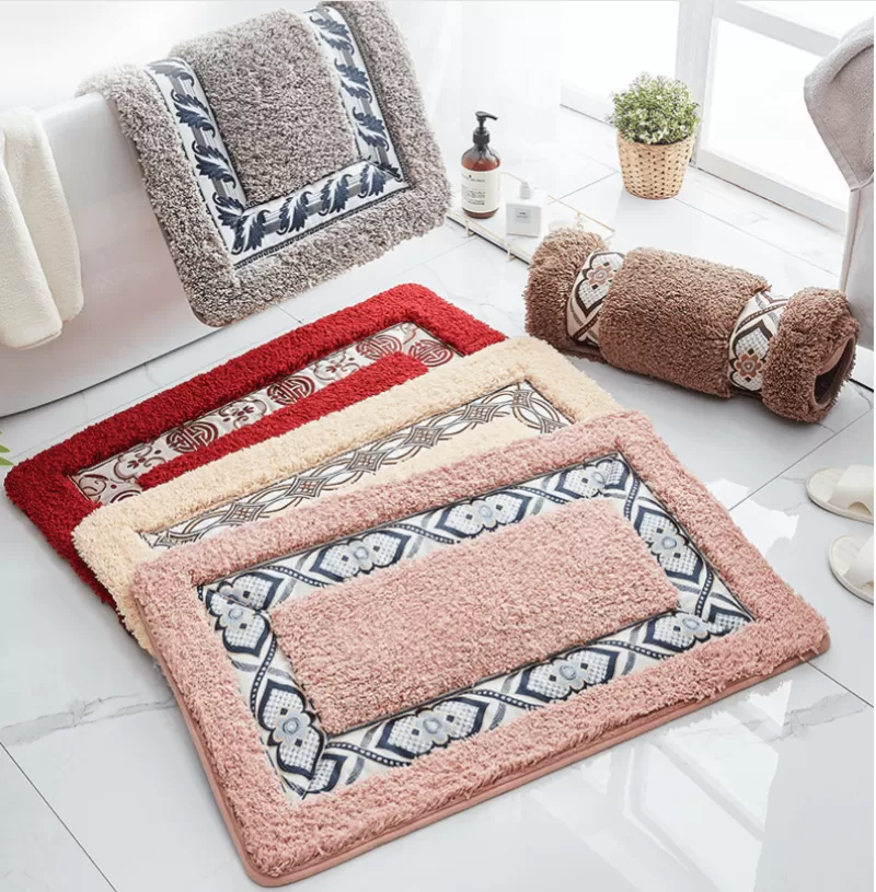 Thảm lau chân nhà tắm chống trượt cotton YHT002