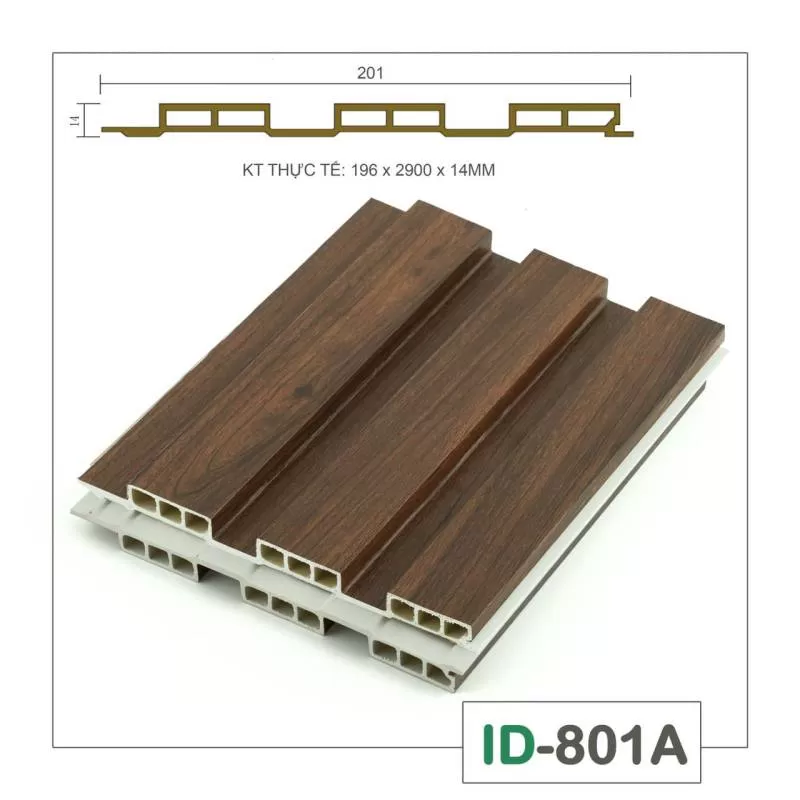 Thanh lam 3 sóng 196x14x2900 ID801A – lam sóng giá rẻ ốp tường trần
