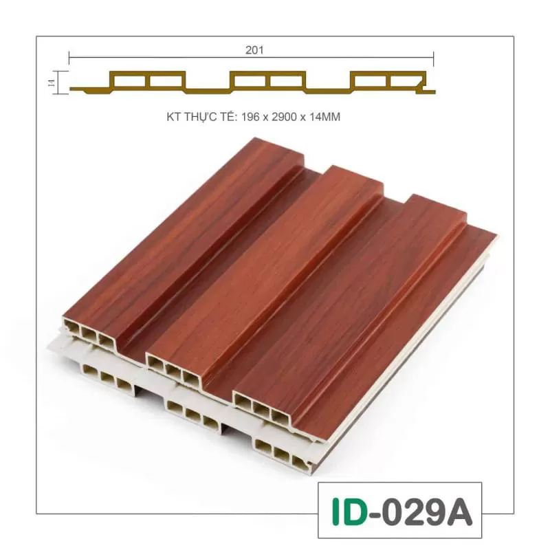 Thanh lam 3 sóng 196x14x2900 ID029A – lam sóng giá rẻ ốp tường trần