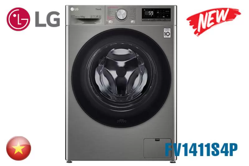 Máy giặt LG FV1411S4P 11kg cửa ngang inverter [Màu ghi xám] 