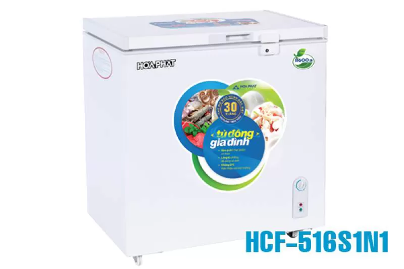 HCF 516S1N1, Tủ đông Hòa Phát 252 lít dàn Nhôm 1 ngăn 