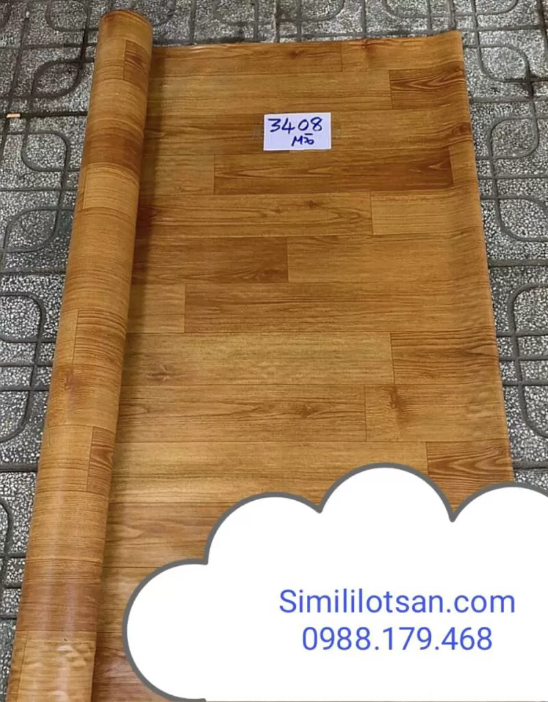 Simili Lót Sàn Dày 0.35mm 3408Mờ