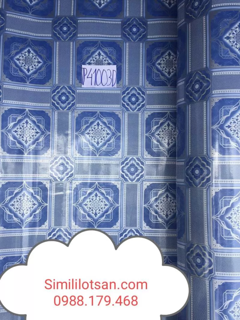 Simili Lót Sàn Dày 1.6mm Xốp 41003 Dày - Miếng nhựa dán sàn giả gạch