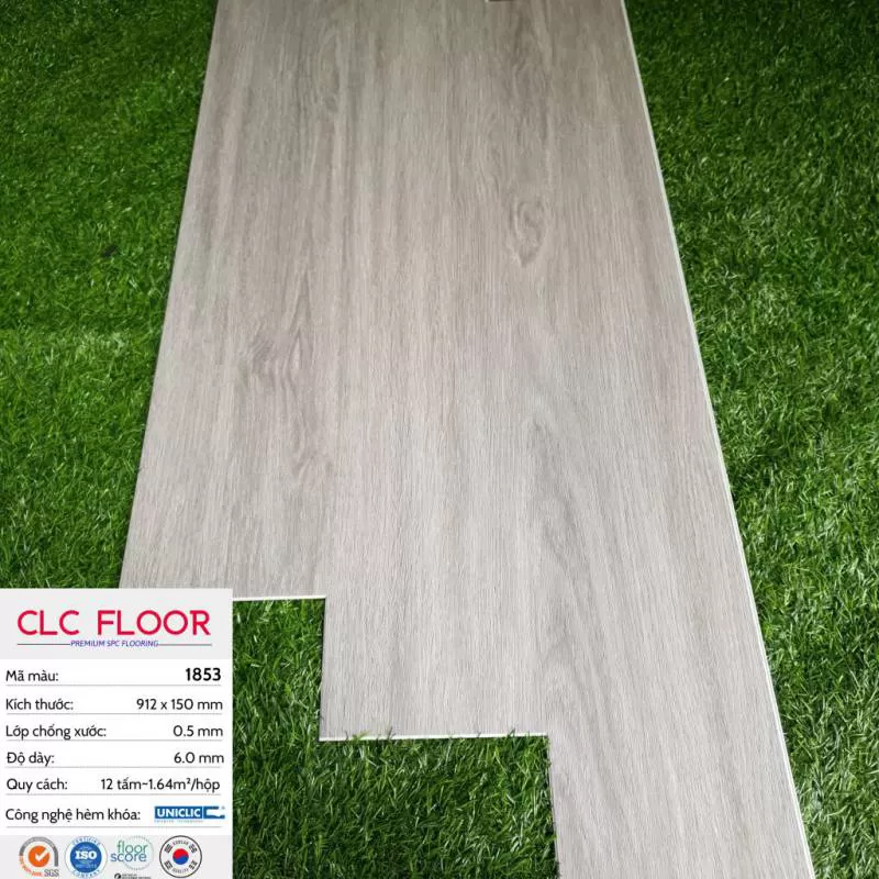 Sàn nhựa hèm khóa 6mm CL-1853
