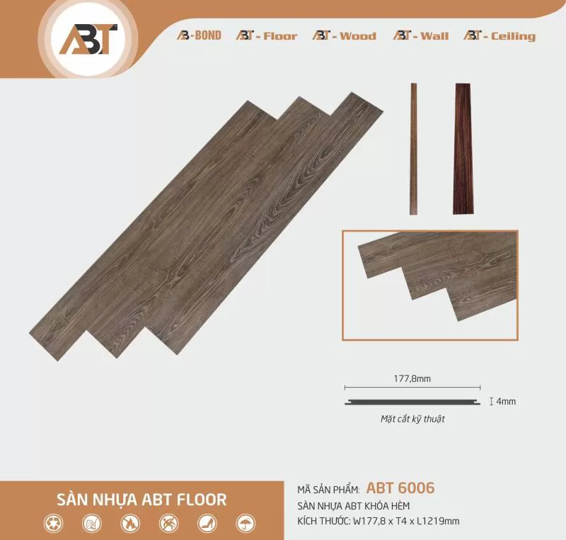 Sàn nhựa hèm khóa ABT 6006 - TN