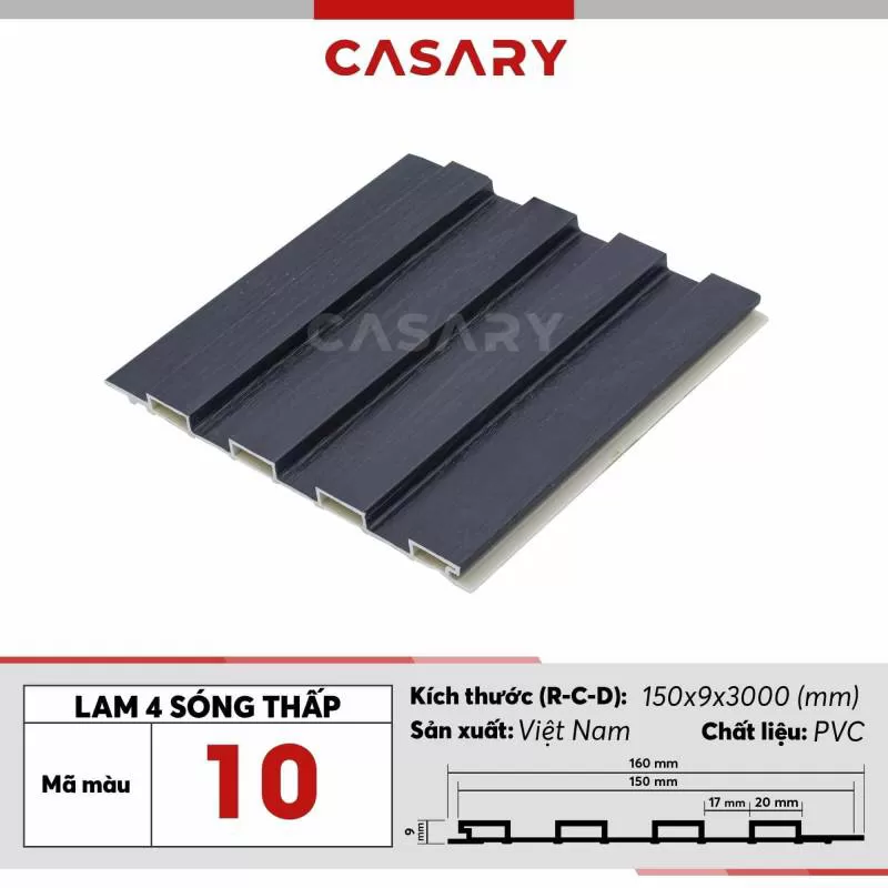 Tấm Ốp Lam 4 Sóng Thấp Casary – 10