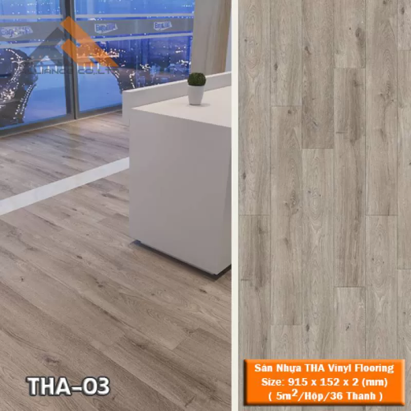 Sàn nhựa THA Vinyl Flooring – THA 03 Giả Gỗ