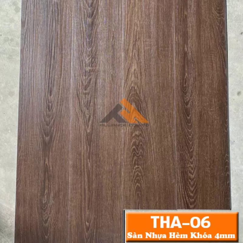 Sàn Nhựa Hèm Khóa 4mm – THA-06 – Giả Gỗ