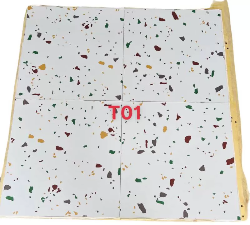Sàn nhựa tự dán vân terrazzo 2mm Lux T01 