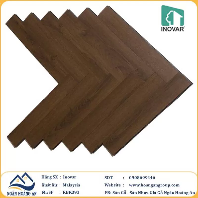 Mua Sàn Gỗ Công Nghiệp Xương Cá Inovar KBR393 Tại Bình Dương 