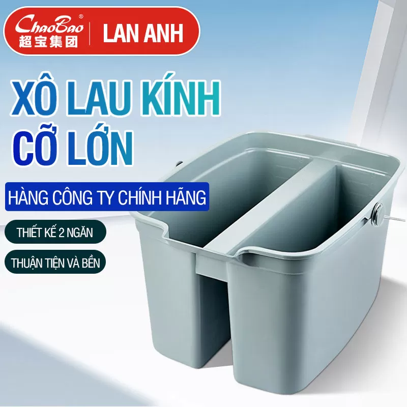 Mua xô lau kính 2 ngăn chính hãng, nhập khẩu, chuyên dụng, giá rẻ