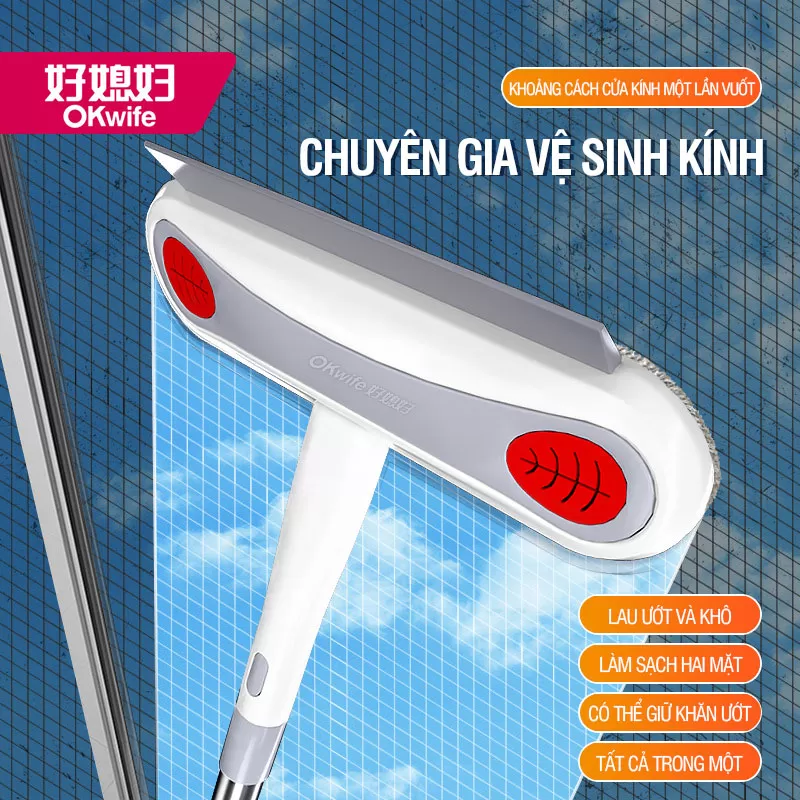 Cây lau kính đa năng 2 đầu trong 1- OKwife Glass N01