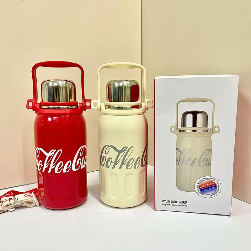 Bình giữ nhiệt Coffee có quai xách 1000ml cao cấp, giá tốt