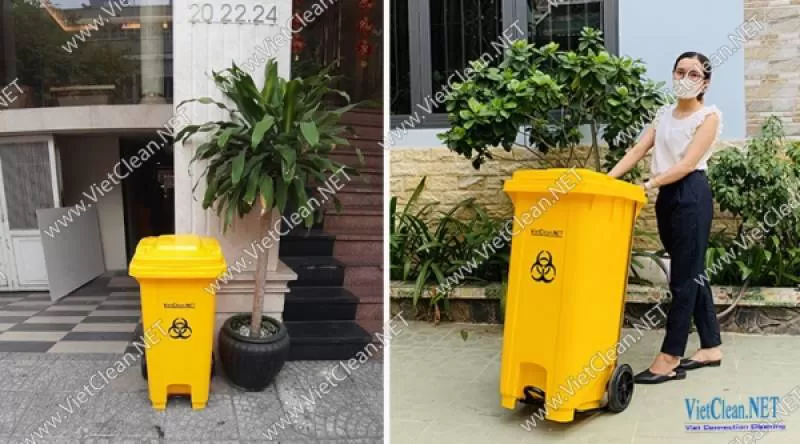 Thùng rác nhựa 120 lít 