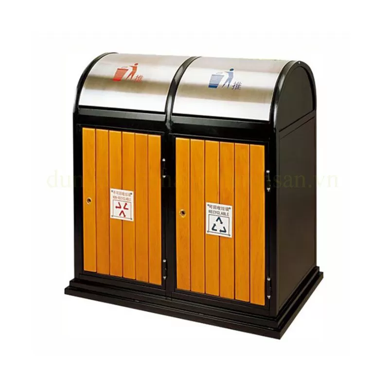 Thùng rác ngoài trời 2 ngăn NM-TS003