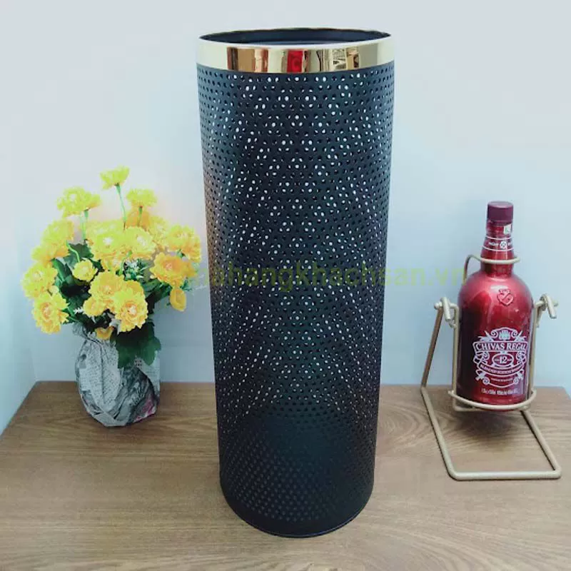 Thùng dù sắt sơn viền vàng TS18K04