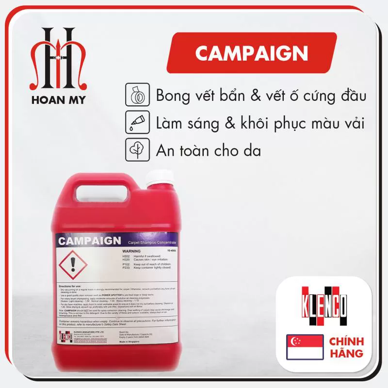 Hoá chất giặt thảm nhiều bọt Campaign