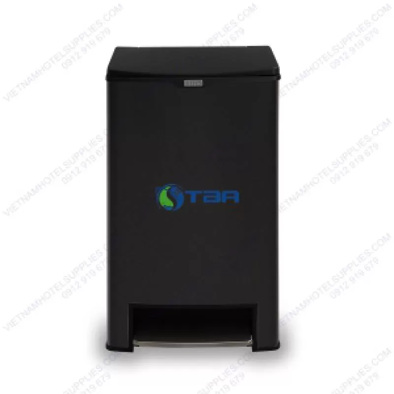 Thùng rác MEGA ĐẠP CHÂN cỡ lớn màu đen 40L