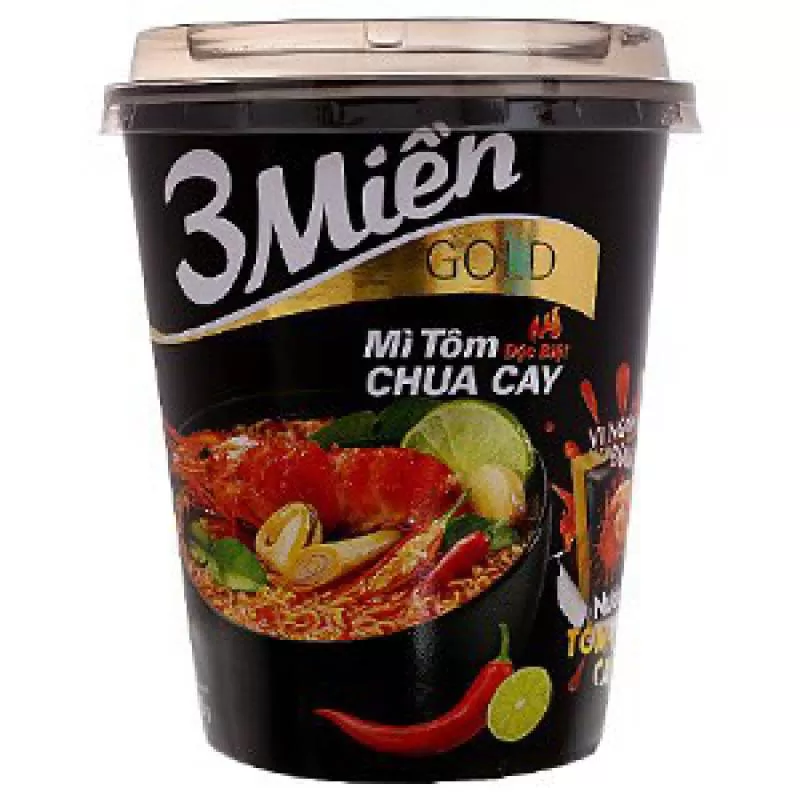 Giá Mì Ly 3 Miền Gold Chua Cay - Nhà phân phối hàng tiêu dùng Trường Hưng