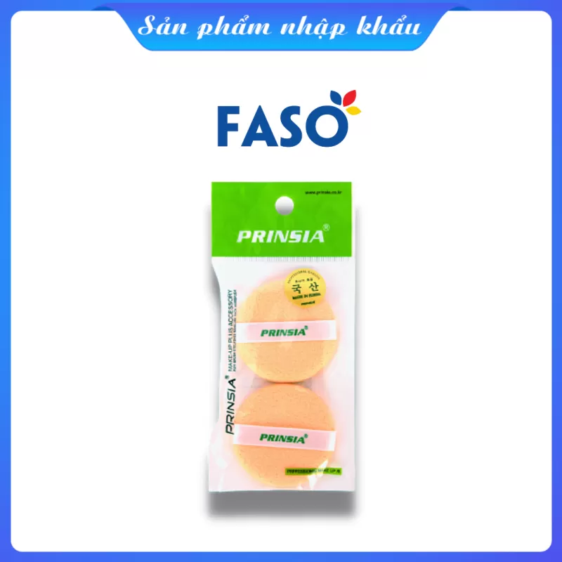 Bông phấn hình tròn Prinsia màu vàng