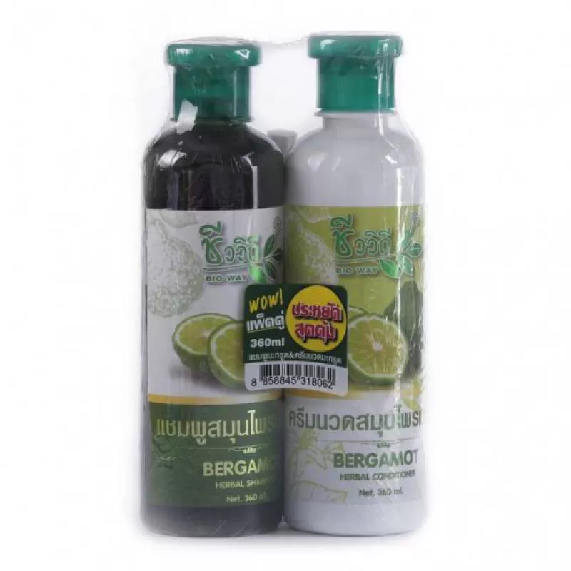 Bộ Dầu Gội Và Xả Chanh Bergamot Cho Người Rụng Tóc Bio Way CTC155 360ml Thái Lan 