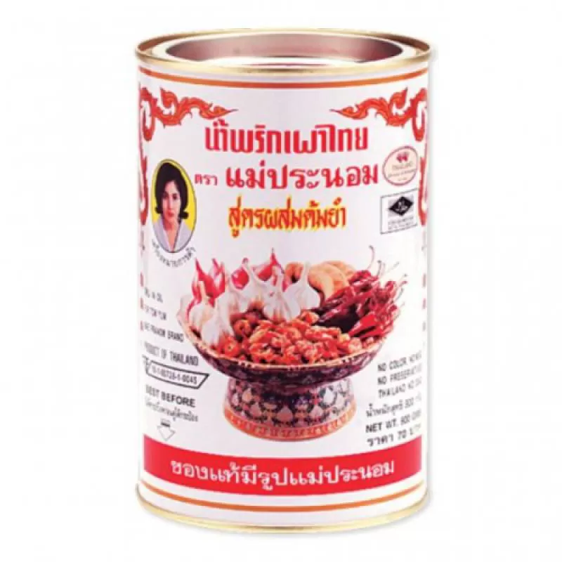 Dầu Sa Tế Nấu Lẩu Thái Maepranom Chili In Oil For Tom Yum 900g Thái Lan