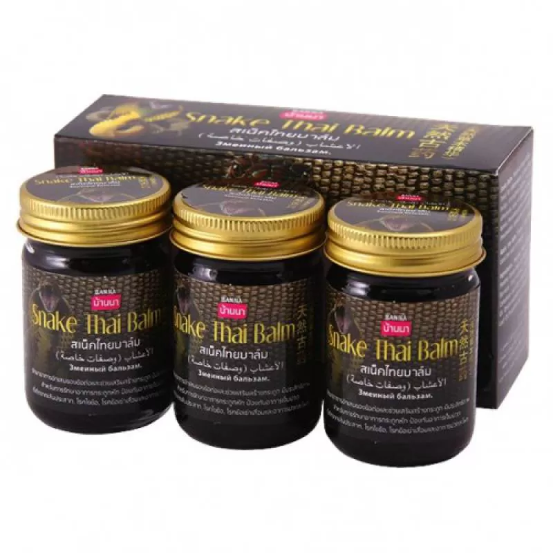 Combo 3 Chai Dầu Cù Là Rắn Banna Snake Thai Balm 50g Thái Lan [Không Có Hộp]