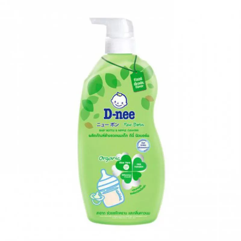 [Organic] Nước Rửa Bình Sữa Trẻ Em D-nee Organic Aloe Vera 620ml Thái Lan 