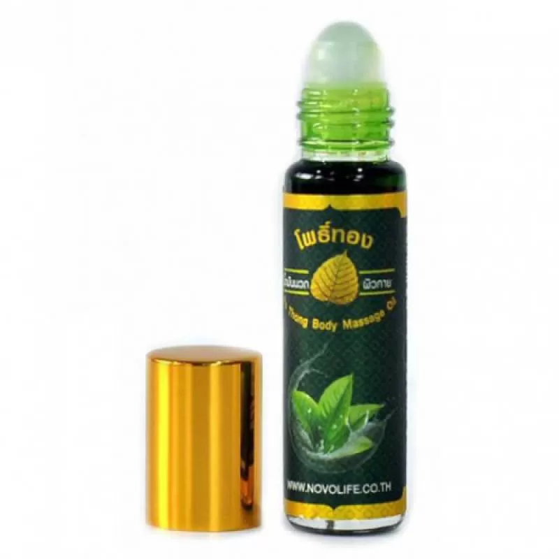 Dầu Lăn Thảo Dược Lá Bồ Đề Massage Oil 8cc Thái Lan [Nắp Vàng,Nắp Bạc Mới]