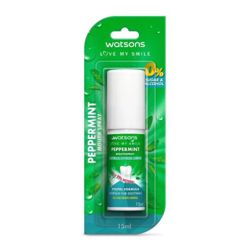 Xịt Thơm Miệng Watsons Bạc Hà CTC150 15ml Thái Lan [Xanh Lá]