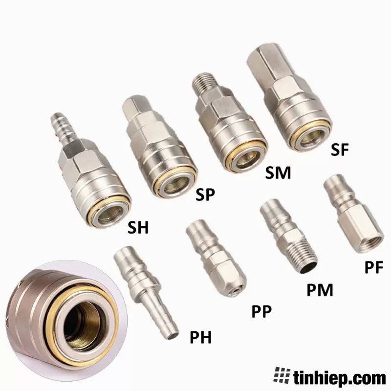 Khớp nối nhanh khí nén tự khóa