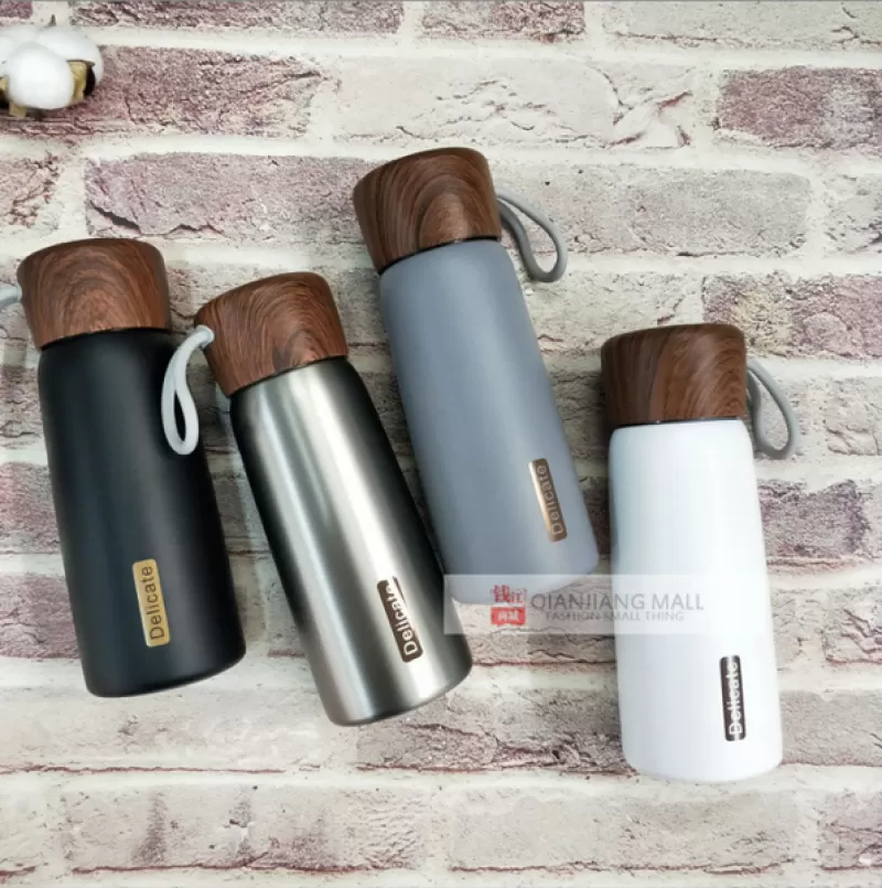 Bình Inox Nắp Gỗ 500ml (Thùng 100)