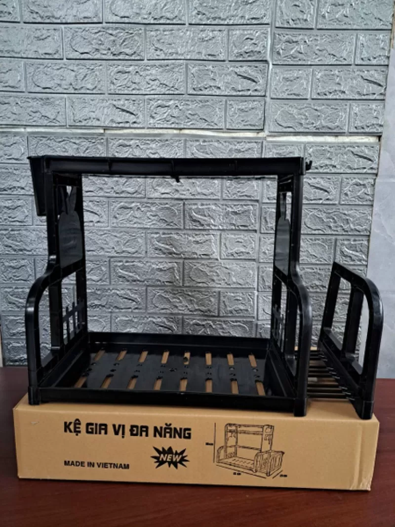 Kệ Gia Vị Đen Đa Năng (Bao 20)