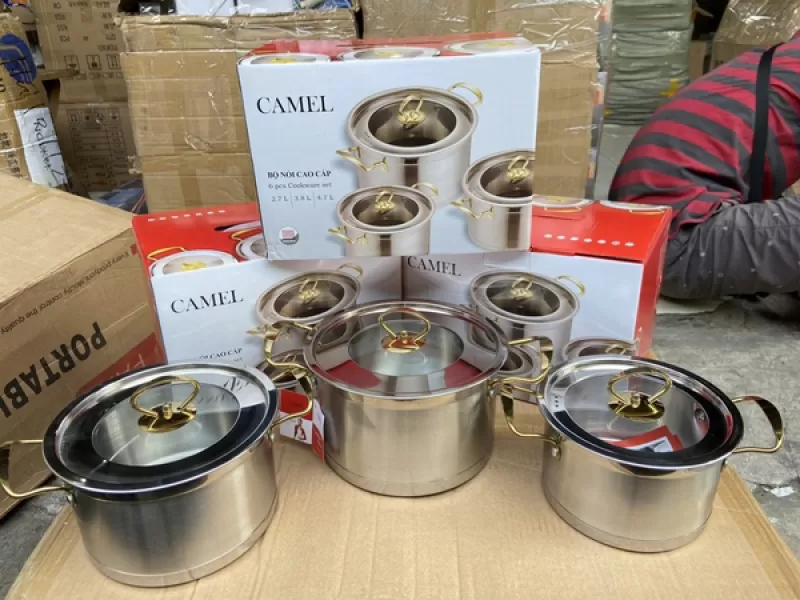 Hộp Trắng) Bộ 3 Nồi Camel (Thùng 6 Bộ)
