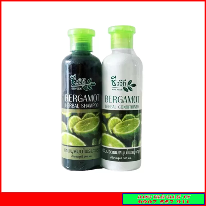 Bộ gội xã Chanh trị gàu, ngăn rụng tóc Bergamot Thái Lan