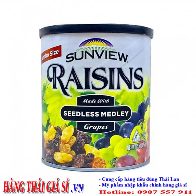 Nho Khô Hộp Raisins Sunview Mỹ