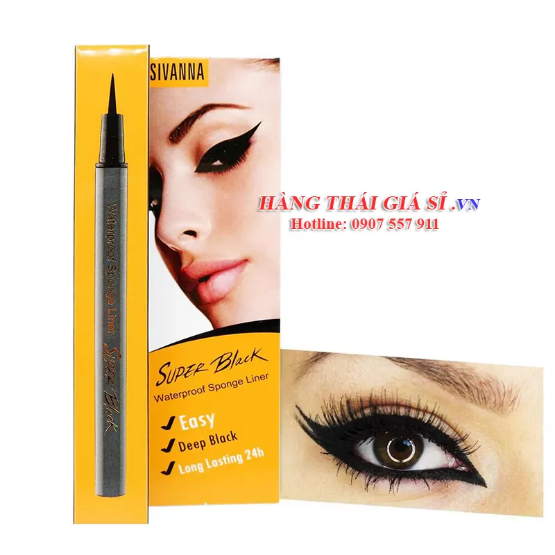 Kẻ mắt nước Sivanna Colors Super Black