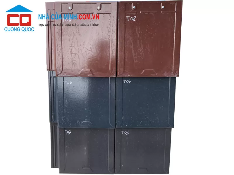 Ngói phẳng tráng men ghi Viglacera Thăng Long T08 giá rẻ